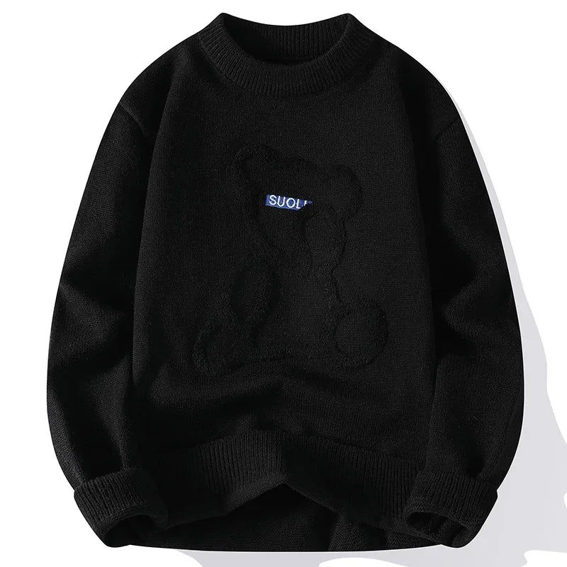 Tycoon Kartel™ Round Neck Bear Jacquard Sweater