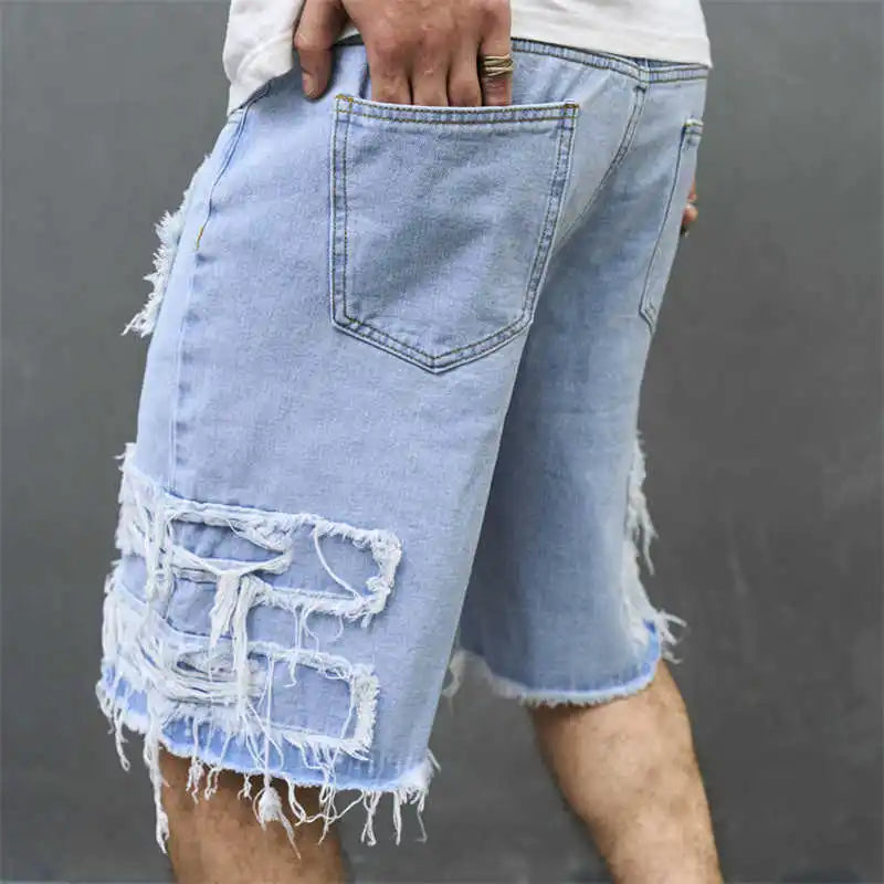 Tycoon Kartel Ripped Distressed Denim Shorts