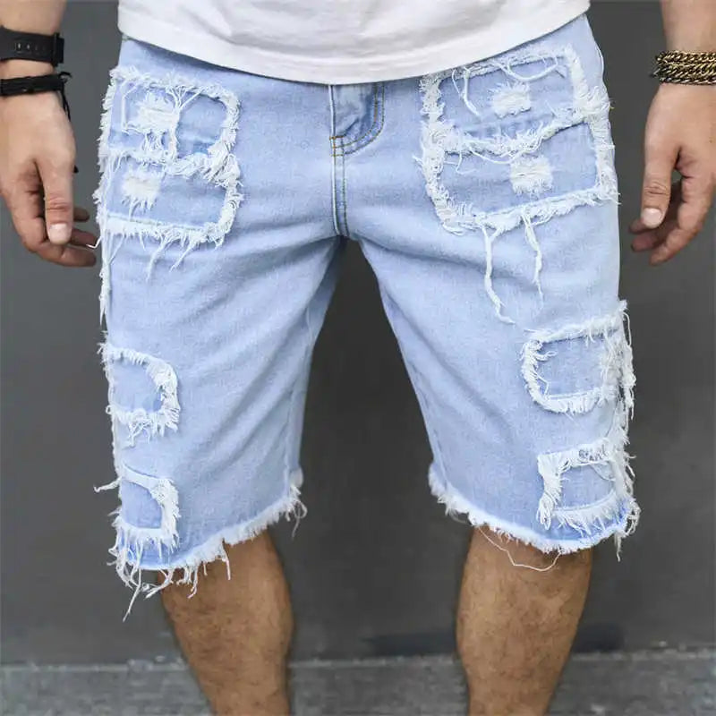 Tycoon Kartel Ripped Distressed Denim Shorts