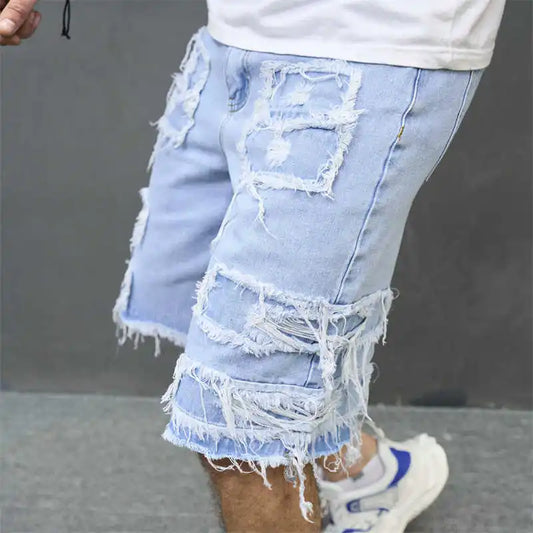 Tycoon Kartel Ripped Distressed Denim Shorts